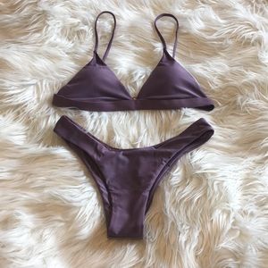 Shein Official purple triangle top & cheeky bikini